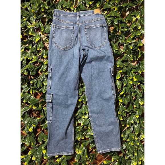 American Eagle Super High Rise Baggy Straight Jean Size 6 - Picture 5 of 7